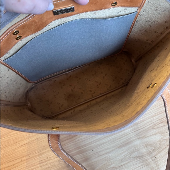 Christian Dior Vintage Diorissimo Carryall Grey Coated Canvas & Vachetta Tote - Picture 12 of 16